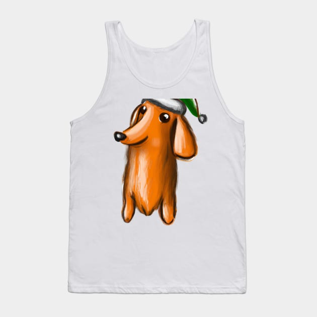 Cute Dachshund Drawing Tank Top by Play Zoo